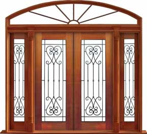 iron grille: door in frame